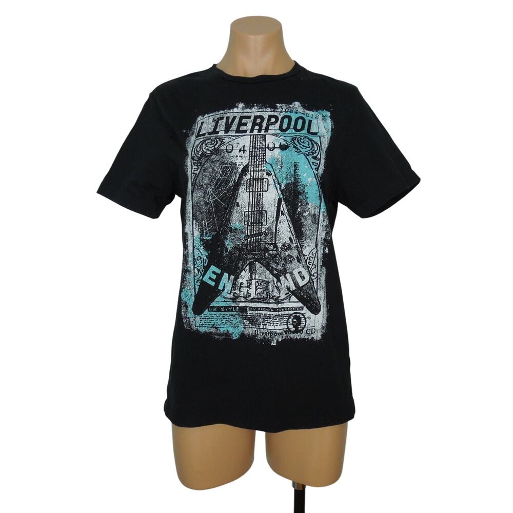 UK STYLE FRENCH CONNECTION T-Shirt S SMALL Liverpool England Graphic